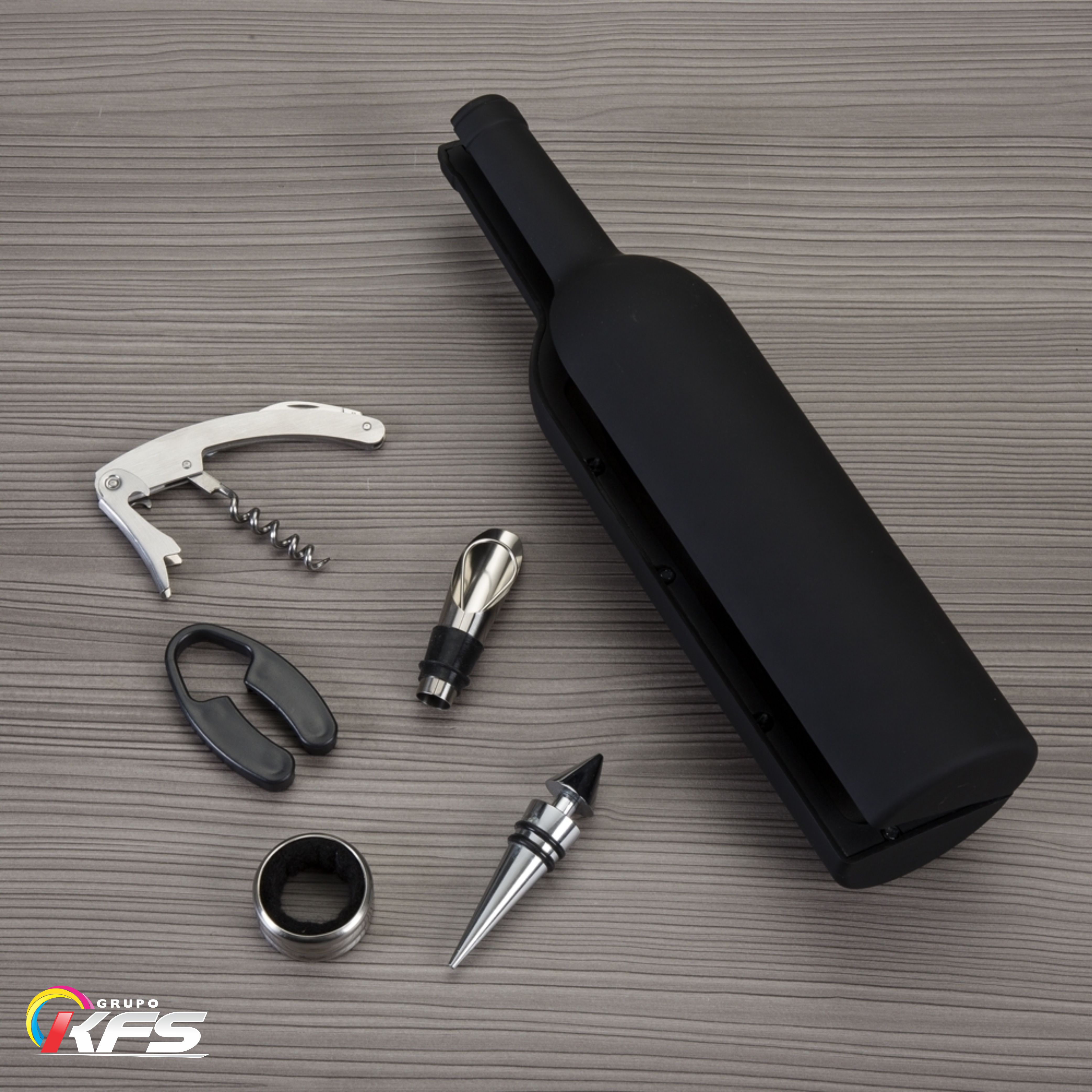 Kit Garrafa Abridor de Vinho